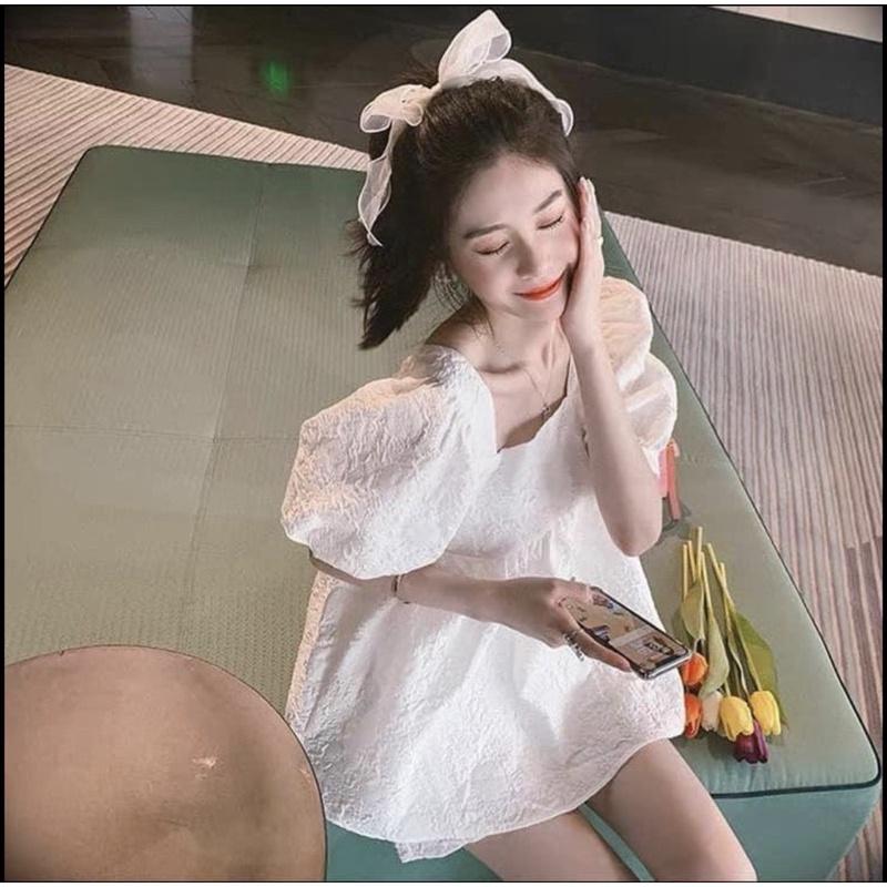 Set babydoll bầu đũi hàn nhăn