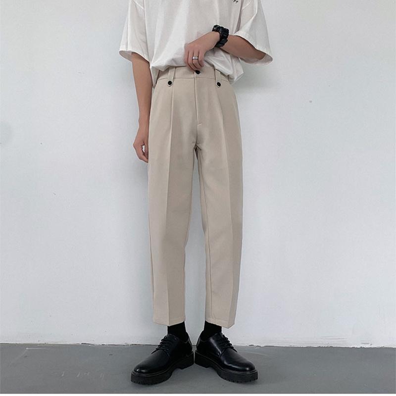 Quần Âu Baggy Nam Ống Đứng Trơn Màu Phối Cạp Đính Cúc Thời Trang Zenkonu QUAN NAM 118V4