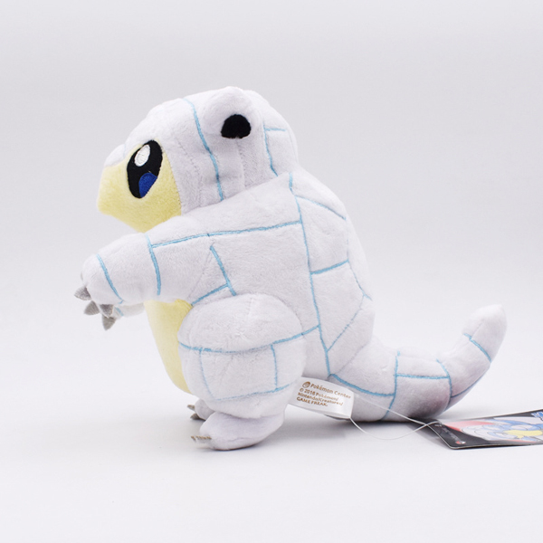 Gấu Bông Pokemon - Chuột Chũi Sandshrew Trắng (25 Cm) Gb201 (Tặng 1 Móc Khóa Dây Da Pu Đính Đá Lấp Lánh)