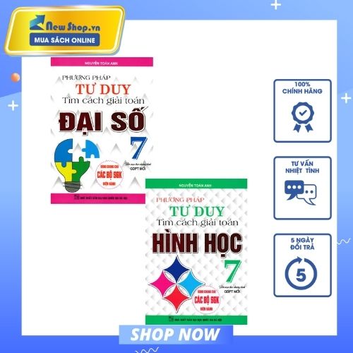 Combo Phương Pháp Tư Duy Tìm Cách Giải Toán Lớp 7 (Dùng Chung Cho Các Bộ SGK Mới Hiện Hành) (Bộ 2 Cuốn)  - HA