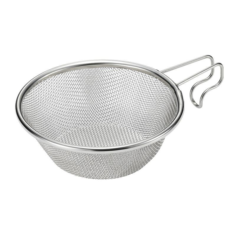 CAMPINGMOO 4-in-1 450ml Stainless Steel Sierra Cup Bowl Kit with Mesh Strainer Lid and Storage Bag for Camping Hiking