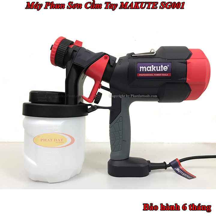 Máy Phun Sơn Cầm Tay MAKUTE SG001 Dùng Điện Trực Tiếp - Tiện Dụng-Dung Tích 800ml