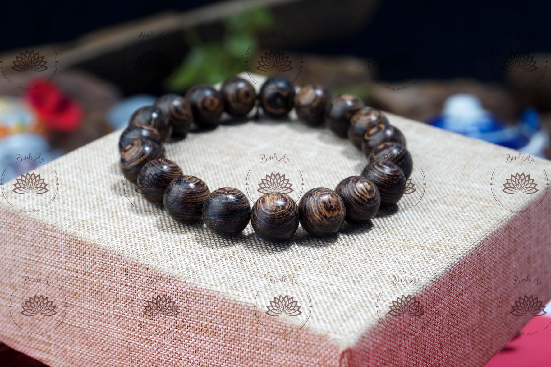 Vòng Tay Trầm Hương Tròn Đơn Sánh Chìm Nước- Trầm Hương Tự Nhiên - Size Nam Nữ, 10mm, 12mm, 14mm, 16mm, 18mm