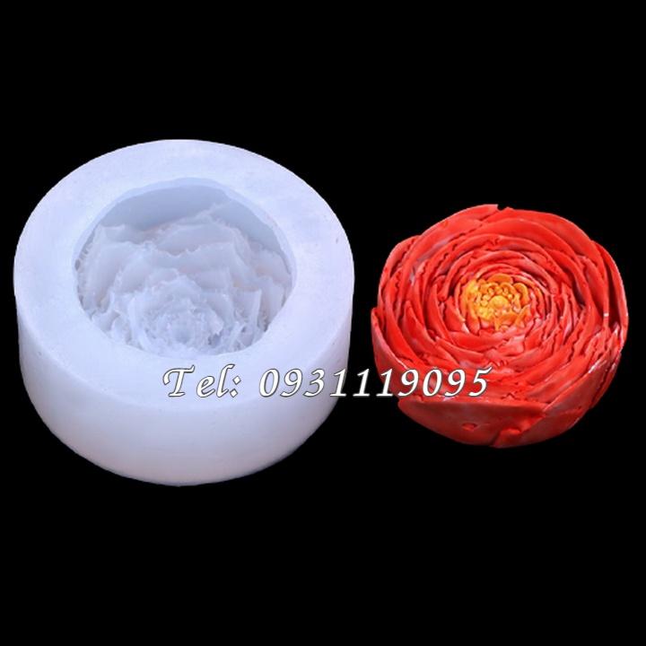 Khuôn silicon hoa hồng Austin cánh đều - Mã số 1308
