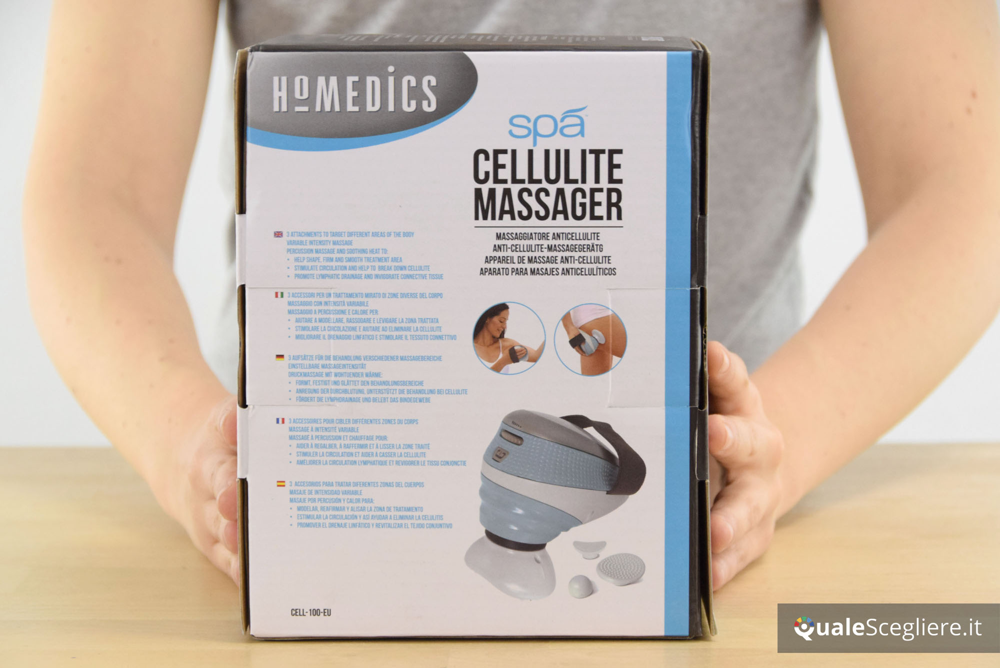 Máy massage tan mỡ USA ,giúp săn chắc, làm mịn vùng da sần vỏ cam HoMedics CELL-100-EU, nhập khẩu USA