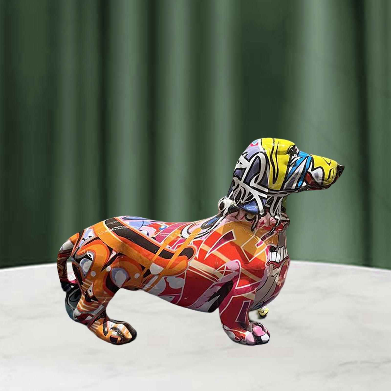 Creative Dog Sculpture Statue Home Decor Ornament Desk Statue