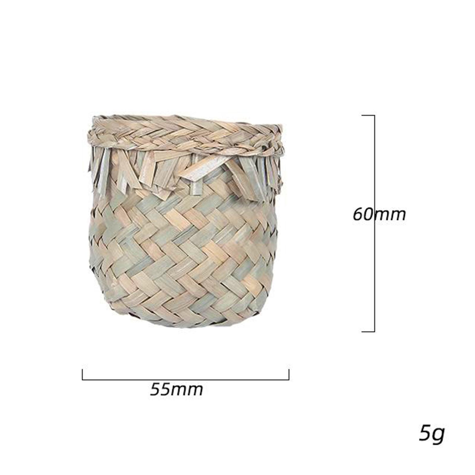 6x 1:16 Scale Straw Baskets Miniature Model for 1/10 WPL D12 RC Car Decor