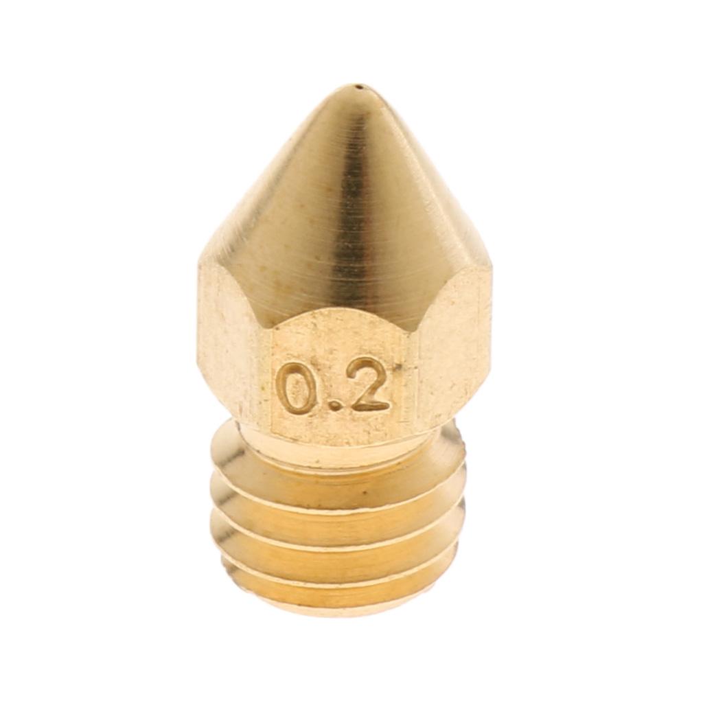 0.2mm Brass Nozzle for 1.75mm 3D Printer Head Hotend Extruder Accessories