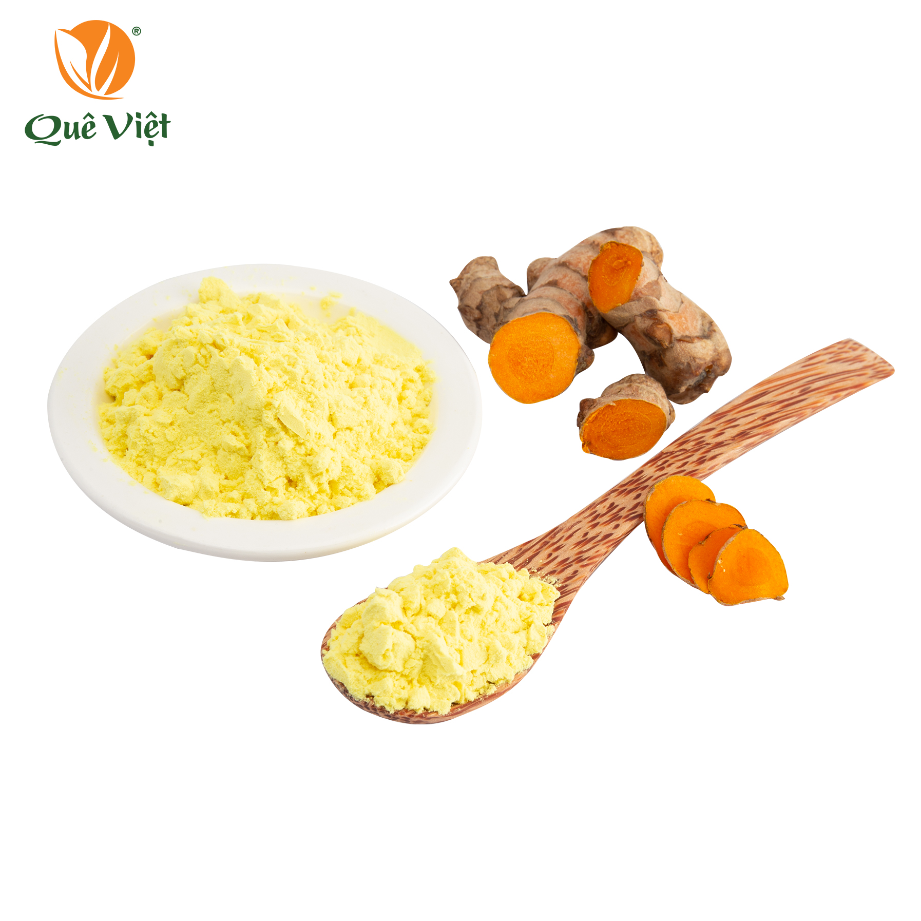 Tinh bột nghệ Quê Việt - 100% nghệ đỏ nguyên chất, hàm lượng curmim cao.