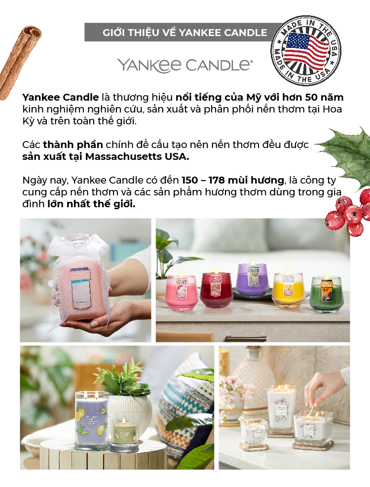 Nến Ly Lục Giác Sáp Đậu Nành 284gram từ Yankee Candle - Sparkling Cinnamon