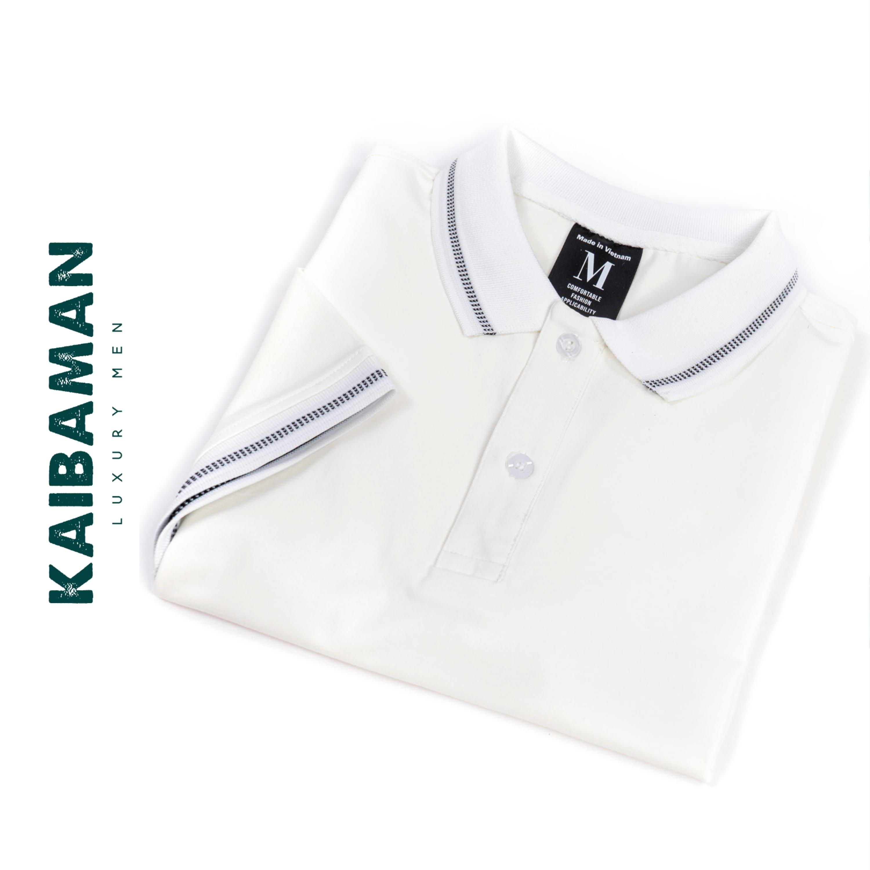 Áo Thun Polo Nam Cổ Bẻ Slimfit Cotton Compact Vải Cao Cấp Có Viền Bo Cổ Áo Tay Áo Độc Lạ- KAIBAMAN STORE