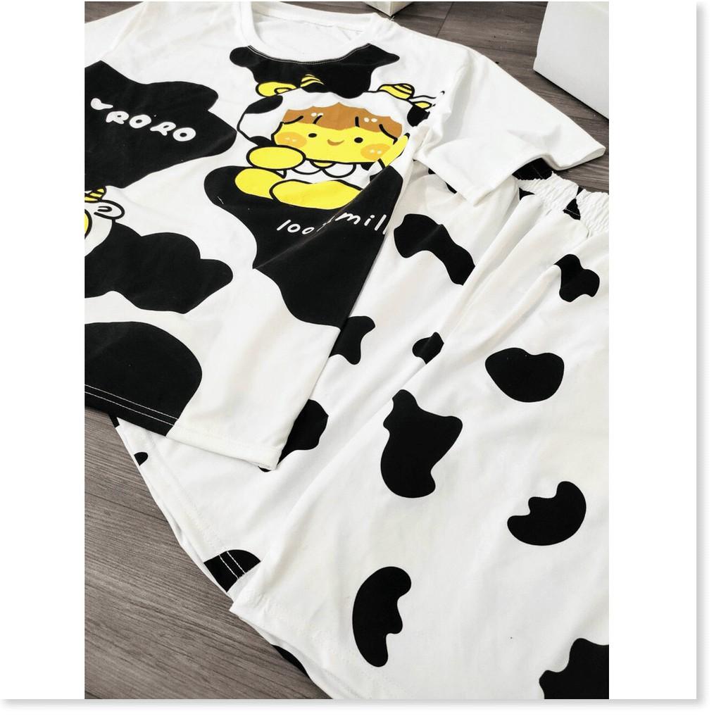 Set bộ mặc cute BÒ SỮA HOT TREND 2021 THỜI TRANG LANO STORE