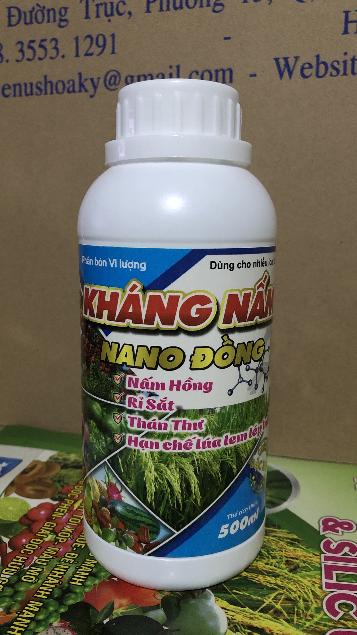 Ngựa thần Kháng nấm - Nano đồng chai 0.5L, bổ sung vi sinh vật có ích giúp cây trồng hạn chế mầm bệnh