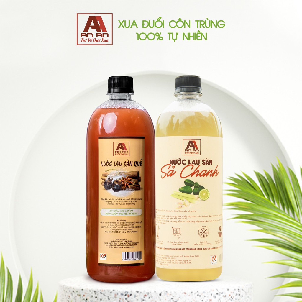 NƯỚC LAU SÀN HỮU CƠ AN AN- HƯƠNG SẢ CHANH-1000ML