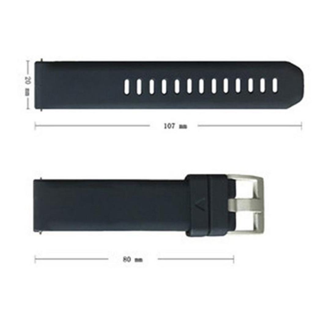 2 Pieces Replacement Silicone Sport Band Strap For Garmin Vivoactive 3 20mm