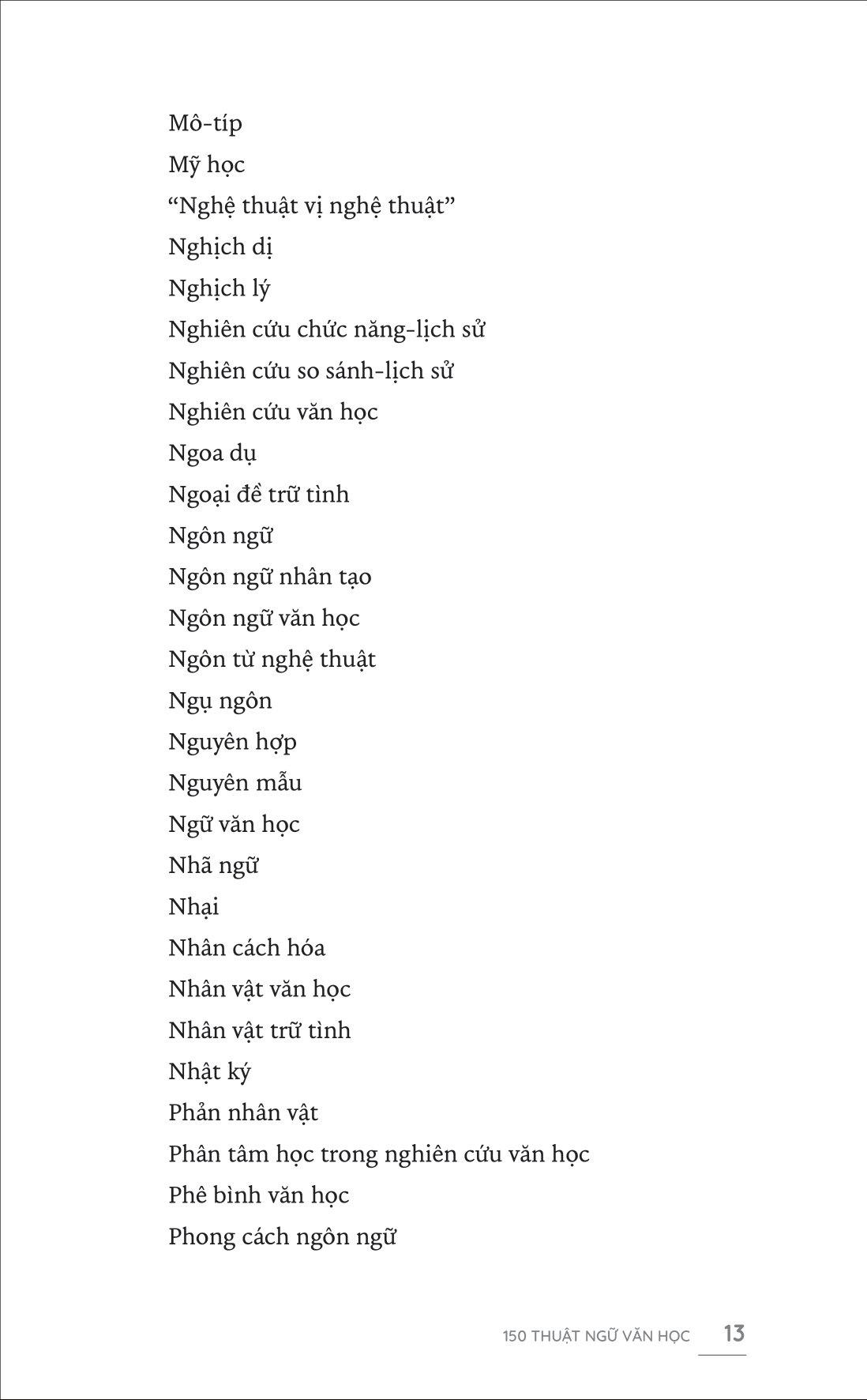 150 Thuật Ngữ Văn Học
