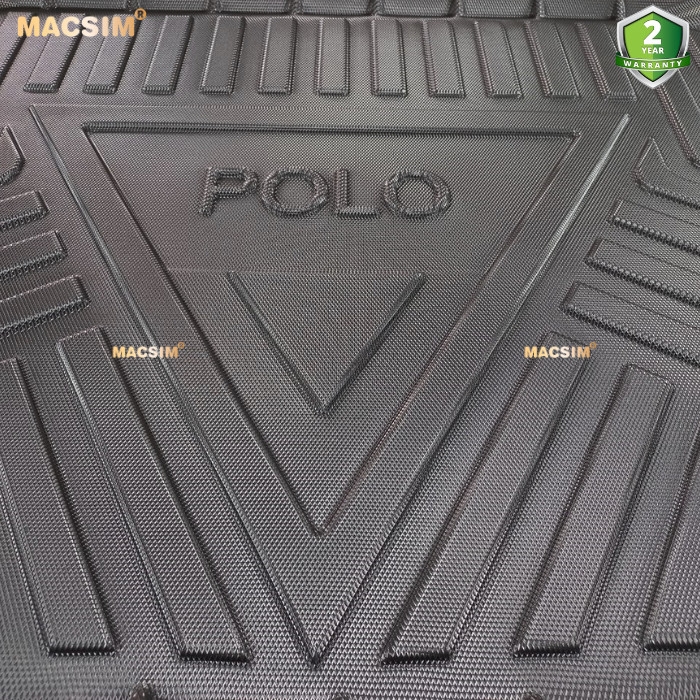 Thảm lót cốp Volkwagen Polo HB 2014-2018/ Polo MK5 2020 (qd) nhãn hiệu Macsim chất liệu tpv cao cấp màu đen