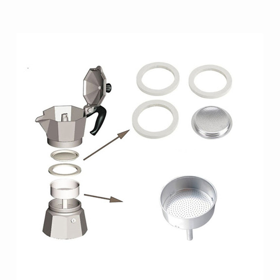 Phễu lọc thay thế Cho Ấm Pha Cà Phê Moka Pedrini và Bialetti - 1 cup/ 2 cup/ 3 cup/ 6 cup