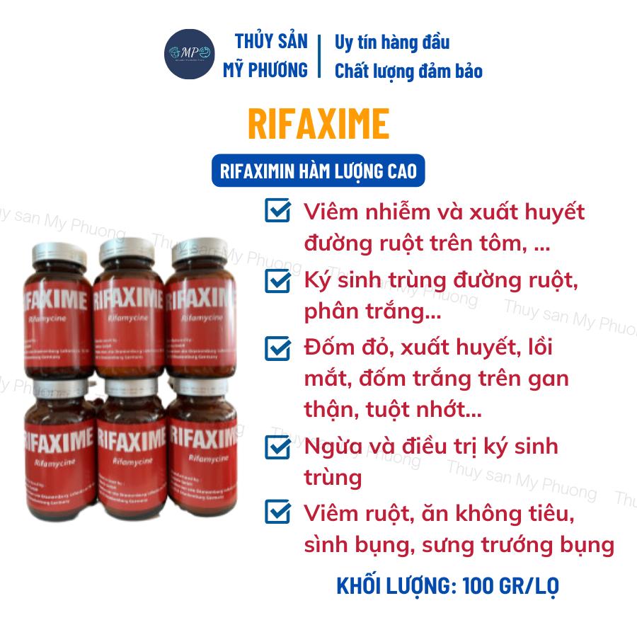 Ks đường ruột lò xo phân trắng đứt khúc Rifaxime nhiễm trùng xuất huyết sình bụng không tiêu tôm thẻ cá lươn ếch ốc baba