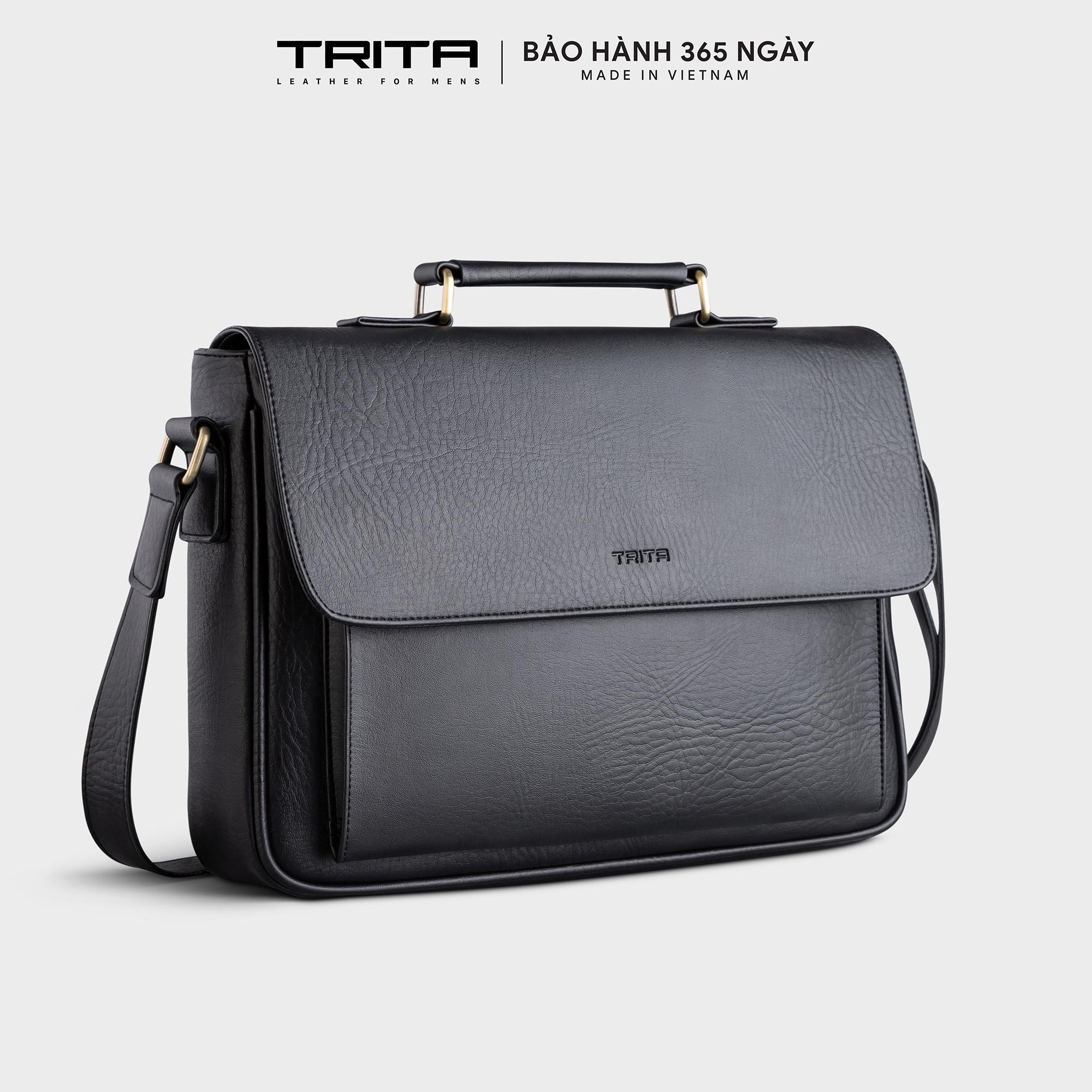 Túi Xách Da Nam Công Sở Trita Rtn8 - Đen