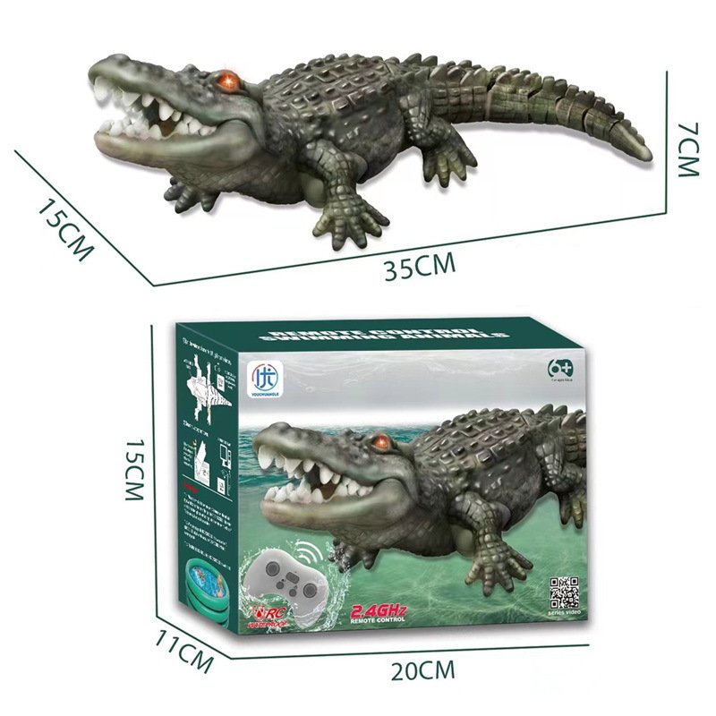 Cá Sấu Xanh Ghi-Nê Điều Khiển Từ Xa Croc Under Toy (bộ 2 pin)