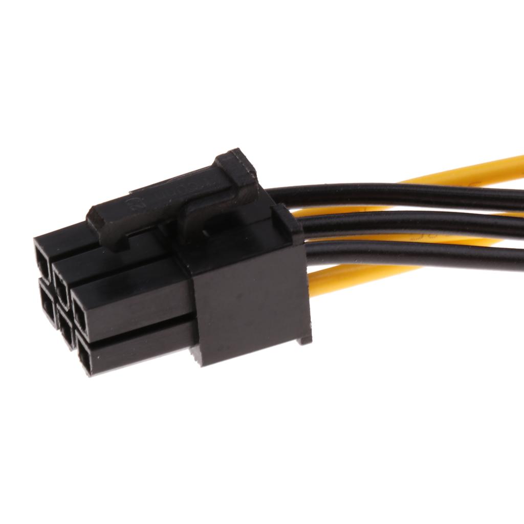2x8Pcs PCI-E 6pin to 6+2Pin Power Splitter Cable Graphics Video Card Cord