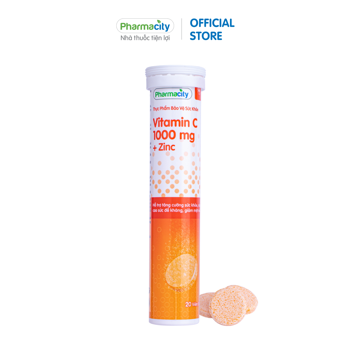 Thực phẩm Pharmacity bảo vệ sức khỏe Vitamin C 1000 mg + Zinc