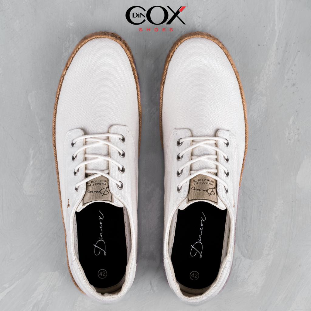 Giày Sneaker Vải Canvas Nam DINCOX E11 Sang Trọng Lịch Thiệp Natural