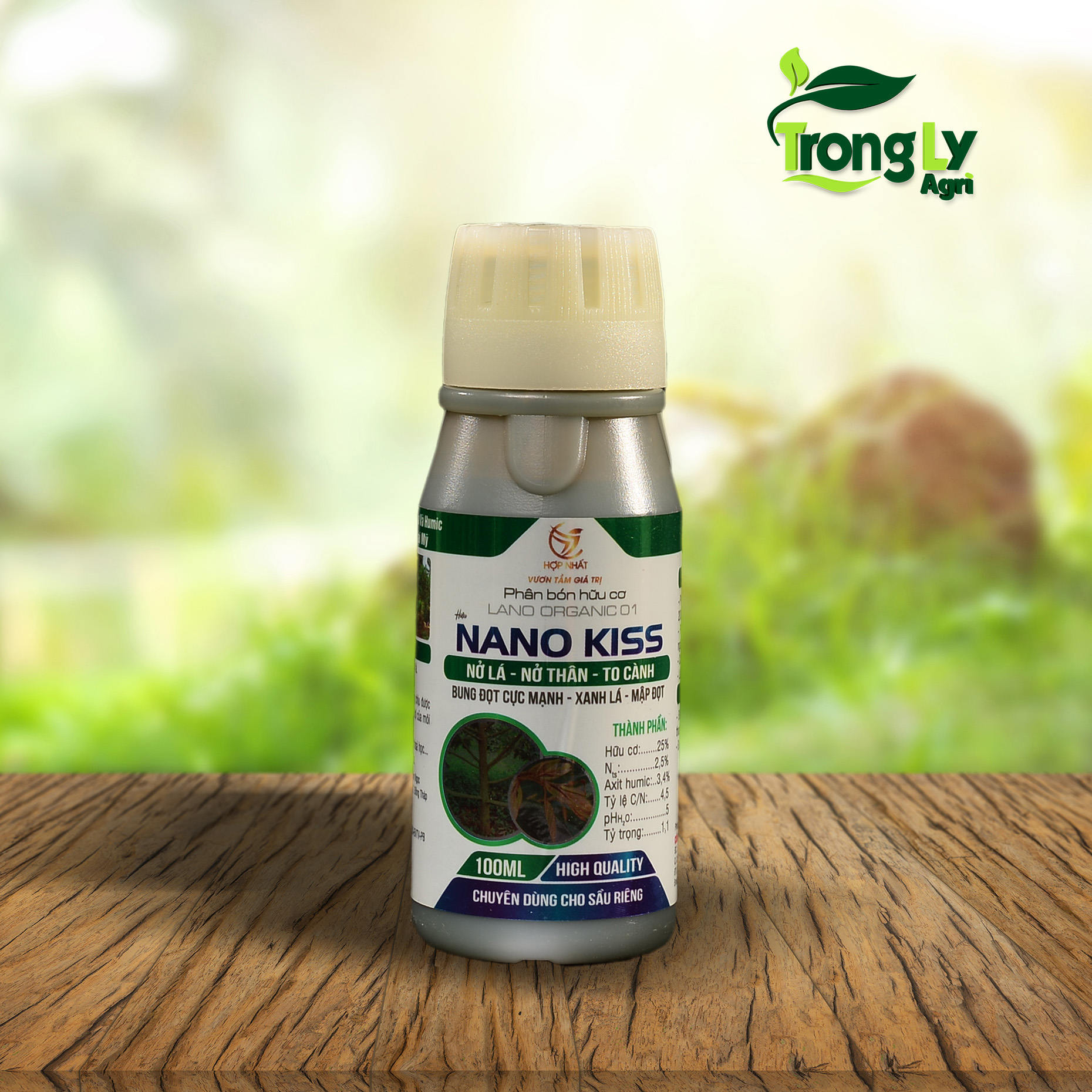 Phân bón lá cao cấp Siêu dinh dưỡng Nano Kiss - Nguyên liệu USA 100% Nở thân, Nở lá, Bung lá cực mạnh, Mập đọt, Xanh lá