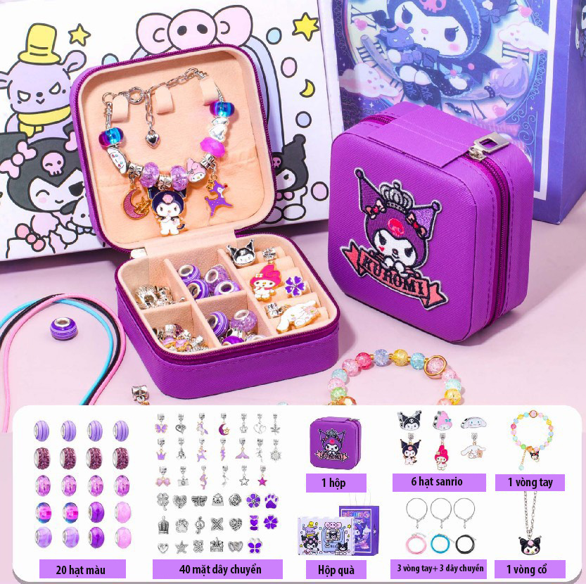 Đồ Chơi Hộp Charm Vòng Tay, Đa dạng Charm Siêu Dễ Thương Có Túi Hộp Tiện Lợi, Quà Tặng Cho Bé Gái