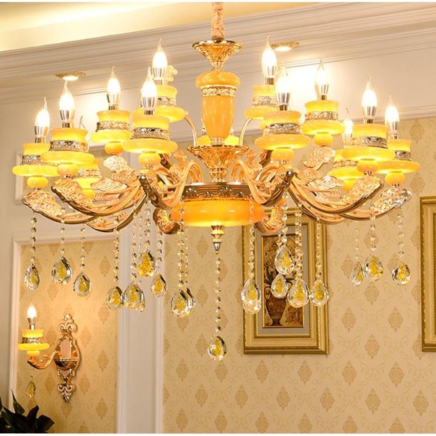 Đèn chùm MESTA 15 tay cổ điển trang trí nhà cửa sang trọng, cao cấp .