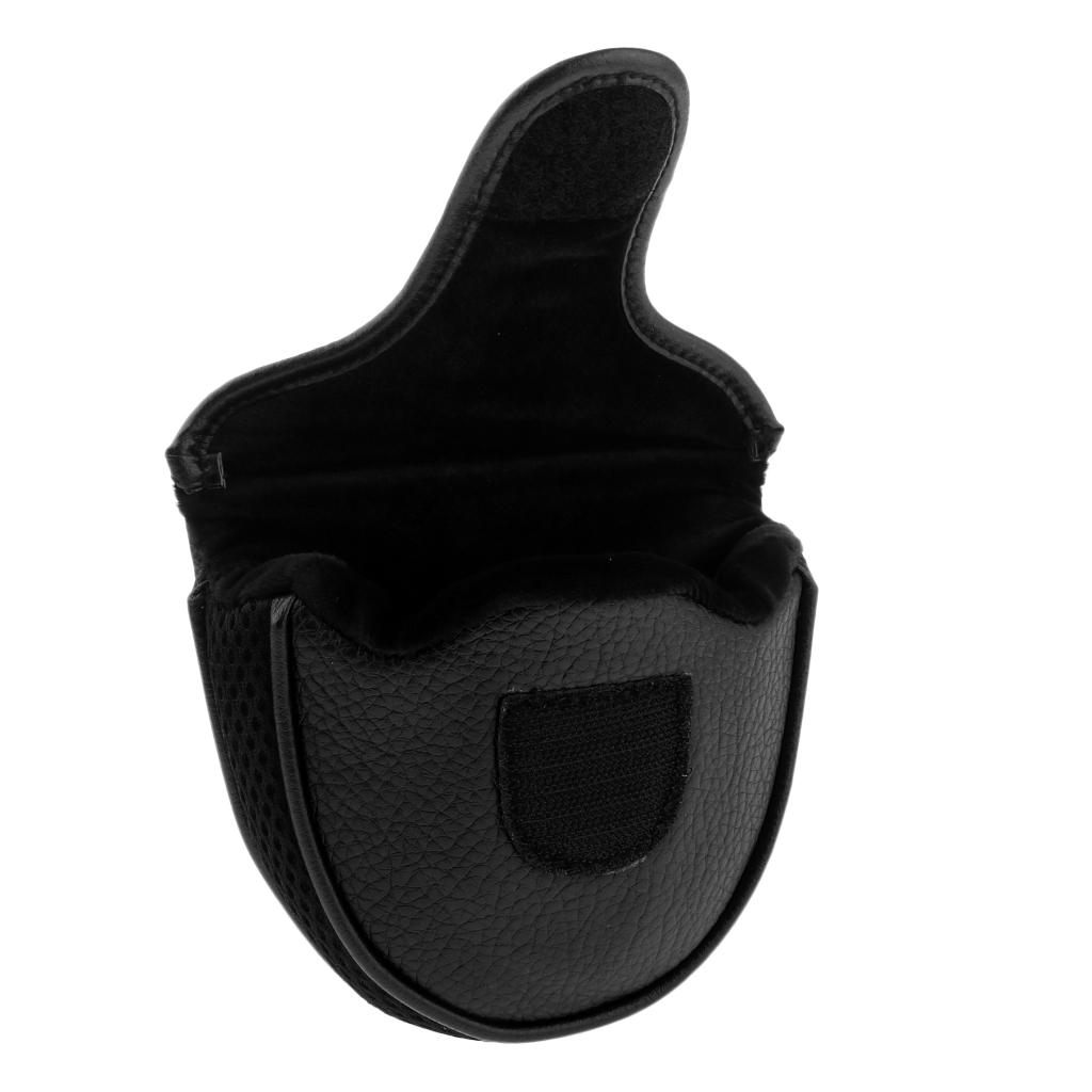 2xSoft Comfortable PU Golf Mallet Head Cover Club Protector Putter Cover Black