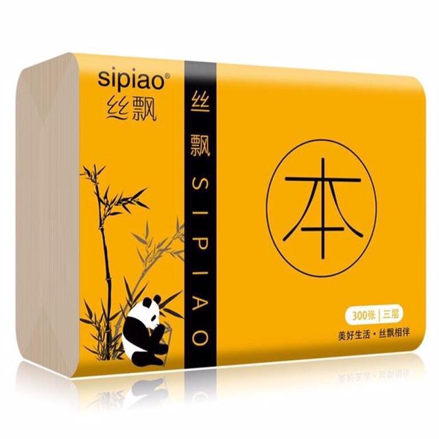 Thùng 30 Gói Giấy Ăn Gấu Trúc Sipiao Siêu Dai