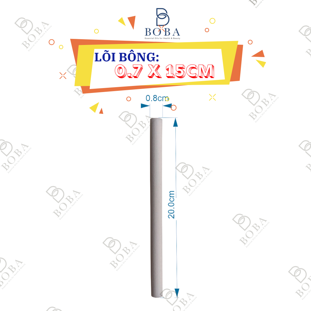0.7x15 Lõi bông thay thế cho máy xông tinh dầu và máy phun sương tạo ẩm, Kích Thước 0.7 x15 cm - bobashop.vn