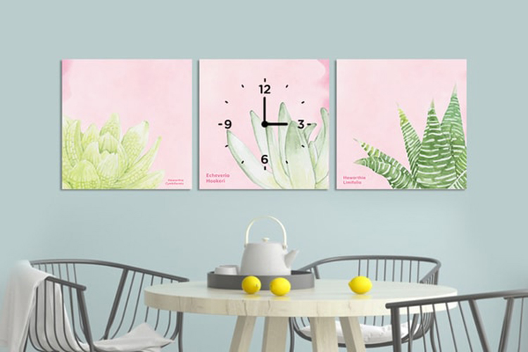 Bộ 3 Tranh Trang Trí Xương Rồng - W346