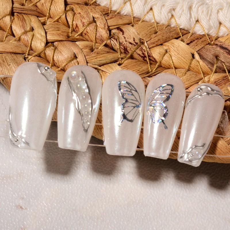 Sticker nails - hình dán móng 3D bướm hologram