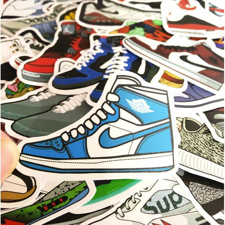 Sticker dán cao cấp CHỦ ĐỀ GIÀY SNEAKER Cực COOL ms#18