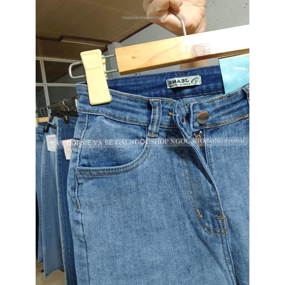 Quần jeans co giãn ống loe form dài hắck dáng ( HÌNH THẬT SHOP CHỌP