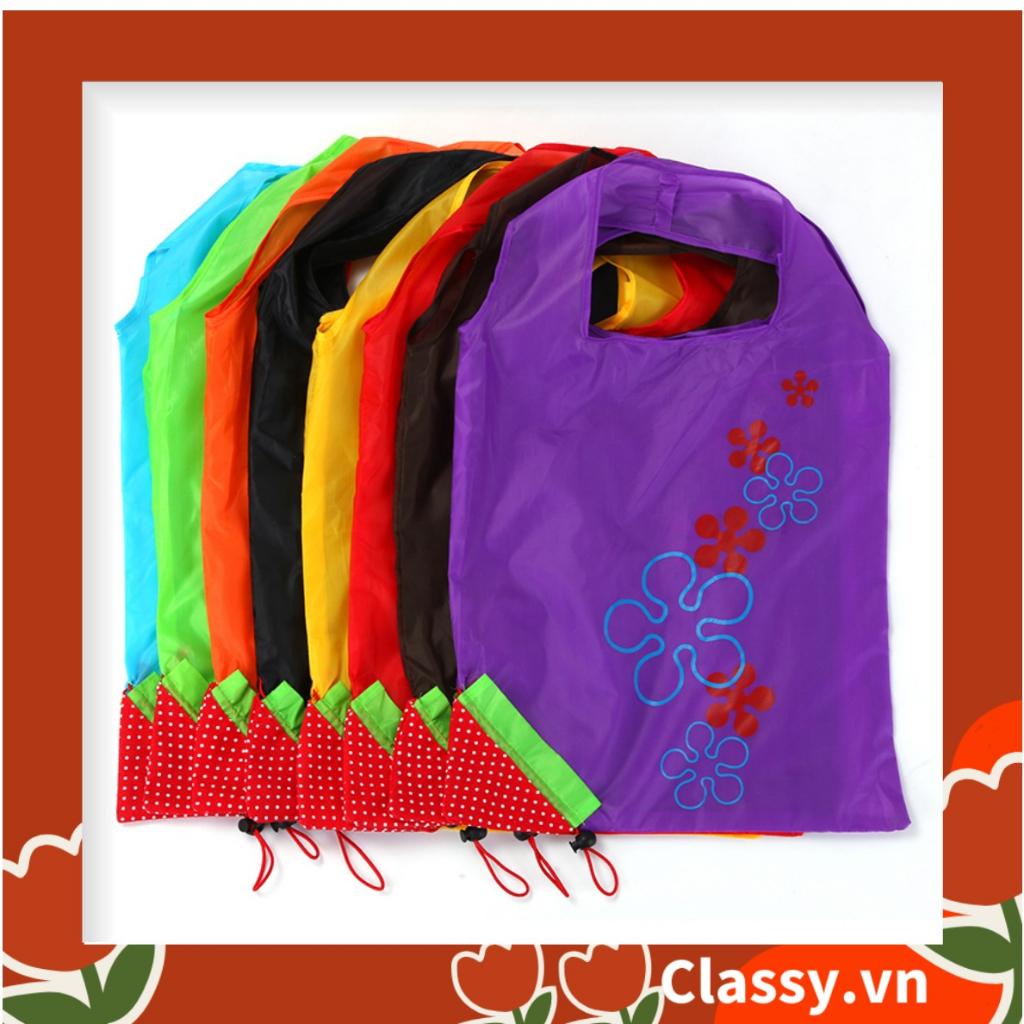 Túi dù gấp gọn Classy hình quả dâu xinh xắn, đi chợ, đi du lịch - Sản phẩm thân thiện với môi trường T290