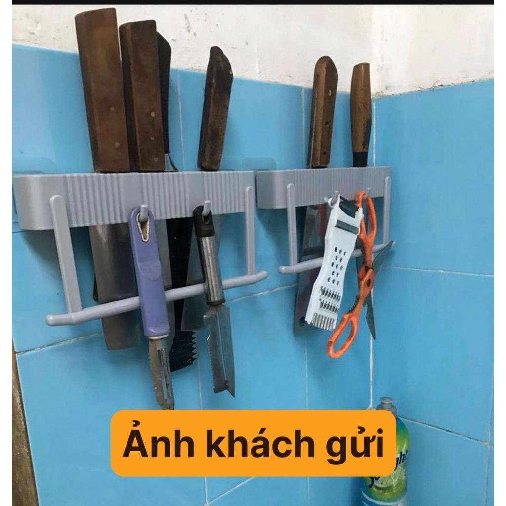 Giá Kệ Để Dao Kéo Kiêm Giá Treo Khăn Nhà Bếp Gắn Tường Thông Minh