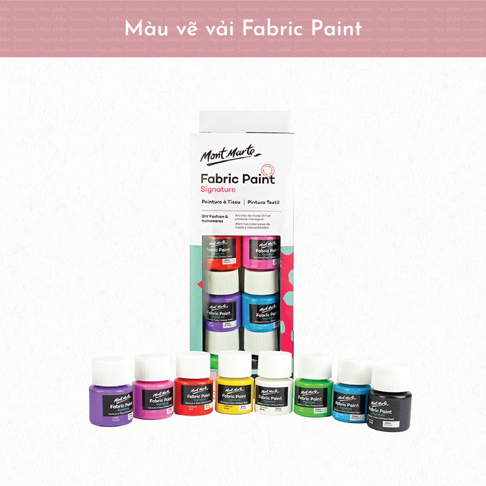 Màu Fabric Mont Marte vẽ vải