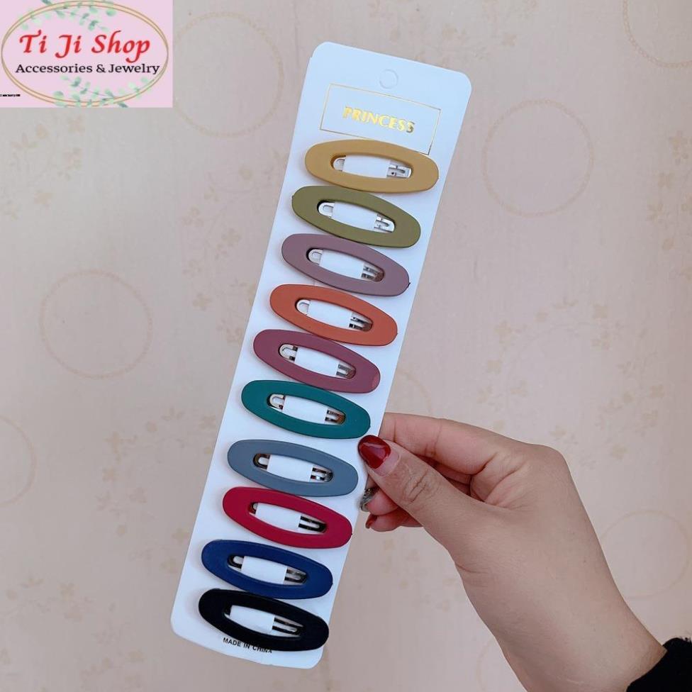 Kẹp Tóc Mái, Kẹp Tóc Trơn Màu Sắc Ngọt Ngào Hàn Quốc Xinh Cho Nữ