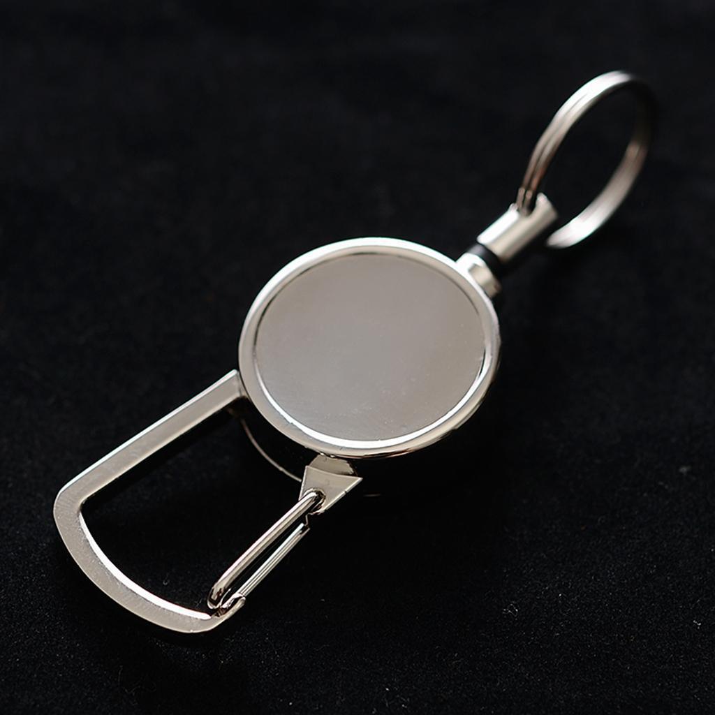 2x Heavy Duty Retractable  Carabiner  Telescopic Rope