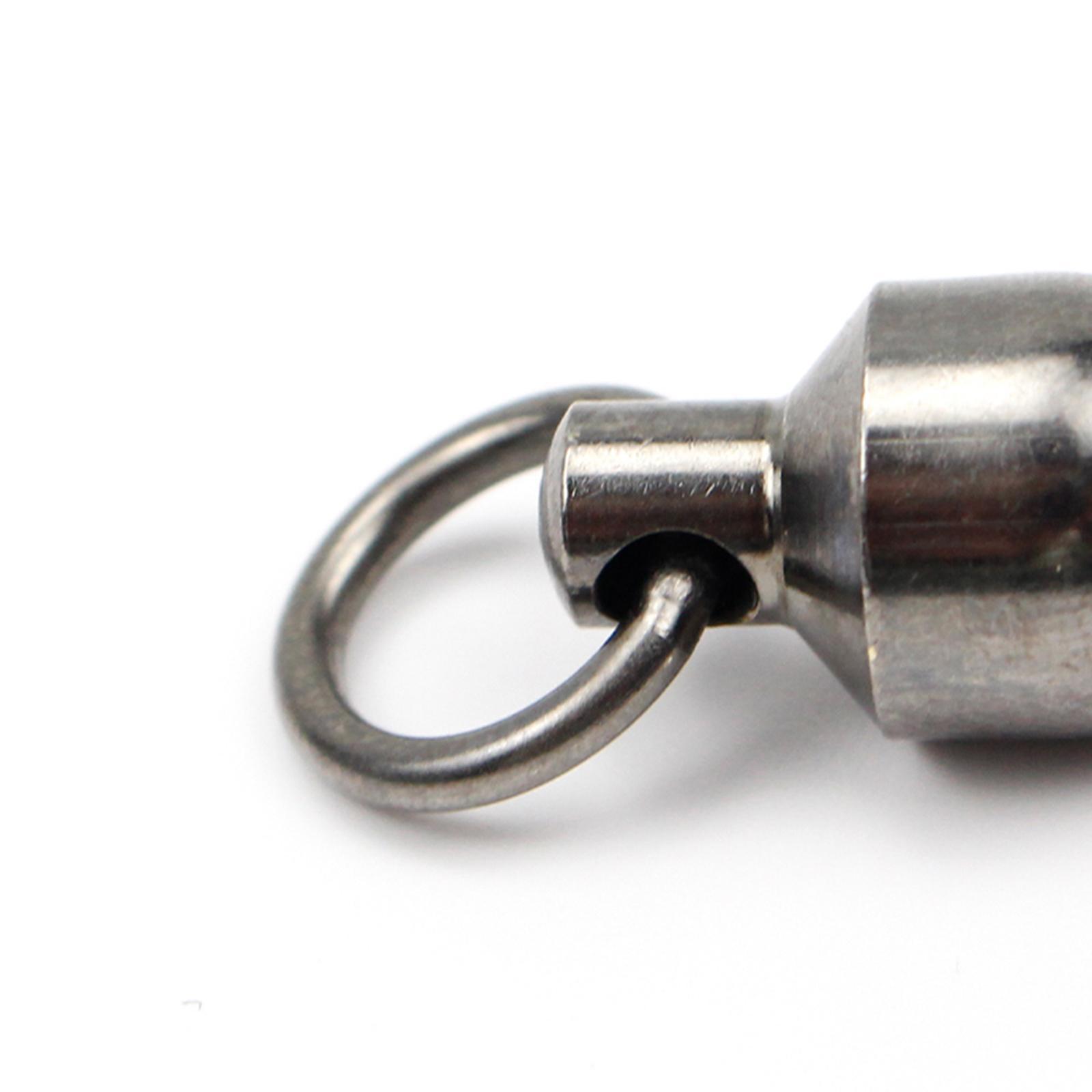 20x Fishing Swivels, Ball Bearing Swivels, Small Reusable High Strength for Freshwater Saltwater Barrel Swivels, Gray