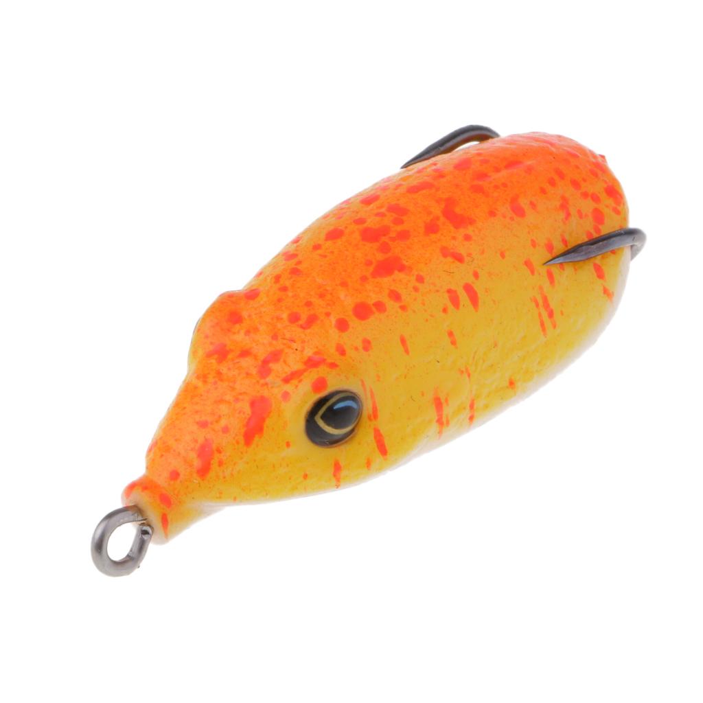 Plastic Fishing Lure Soft Simulation Frog Bait with Double Hooks Bait Tools