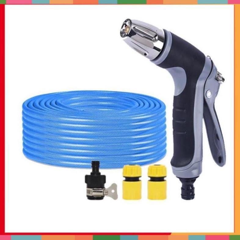 Bộ dây và vòi xịt rửa xe tưới cây tăng áp 20m  206817