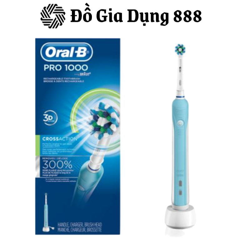 Bàn Chải Đánh Răng Điện Oral-B Pro 1000, Oral B Electric Toothbrush, Ngừa Sâu Răng, Nhập Đức, Hàng Chính Hãng