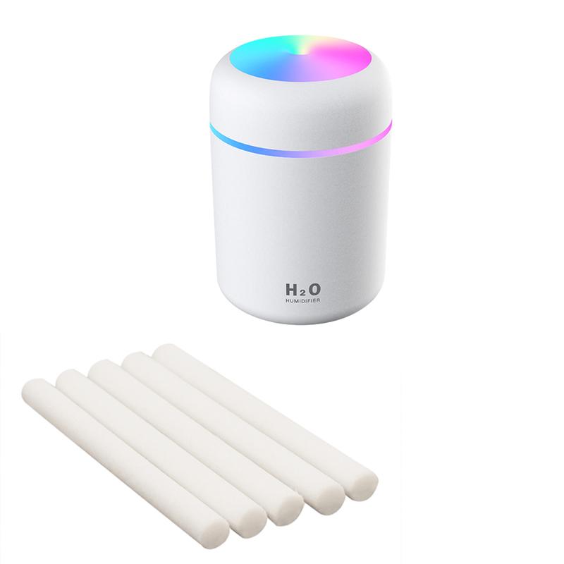 300Ml Máy Tạo Độ Ẩm Không Khí USB Siêu Âm Tinh Máy Khuếch Tán Tinh Dầu Lãng Mạn Mềm Ánh Sáng Máy Tạo Ẩm, Phun Sương Mini Thoáng Mát Phun Sương Tạo Máy Lọc