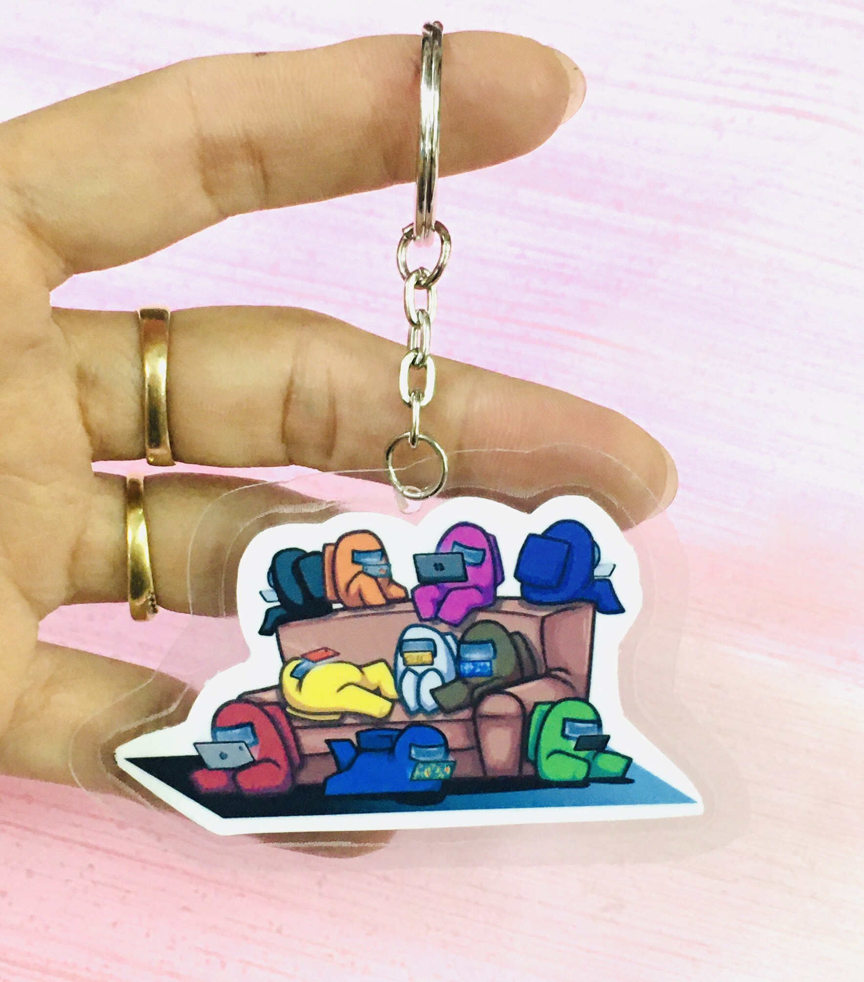 Set 3 Móc khóa cắt tỉa Among Us khác nhau gửi gẫu nhiên