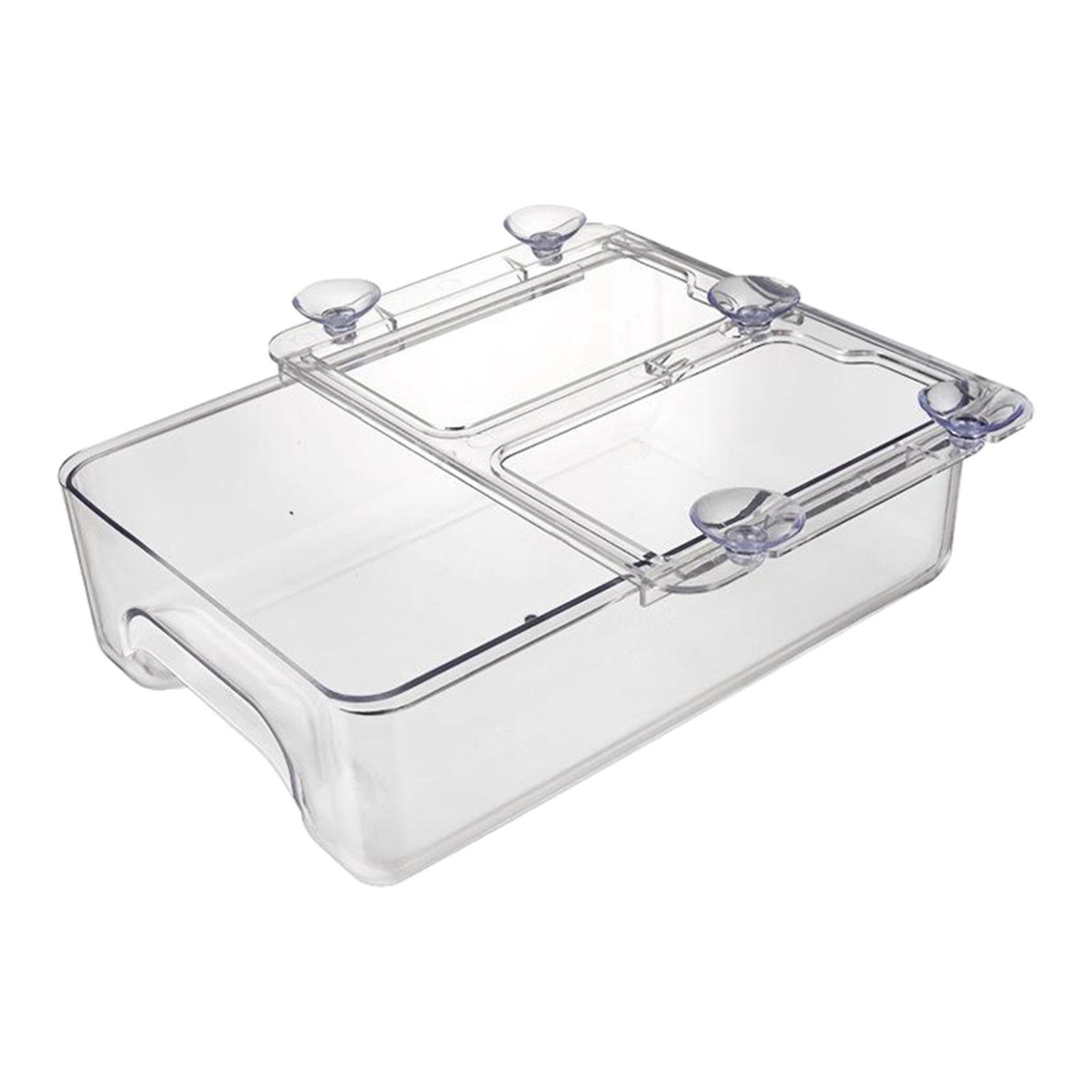 Slide Fridge Organizer Box Refrigerator Storage Drawer Box Transparent black